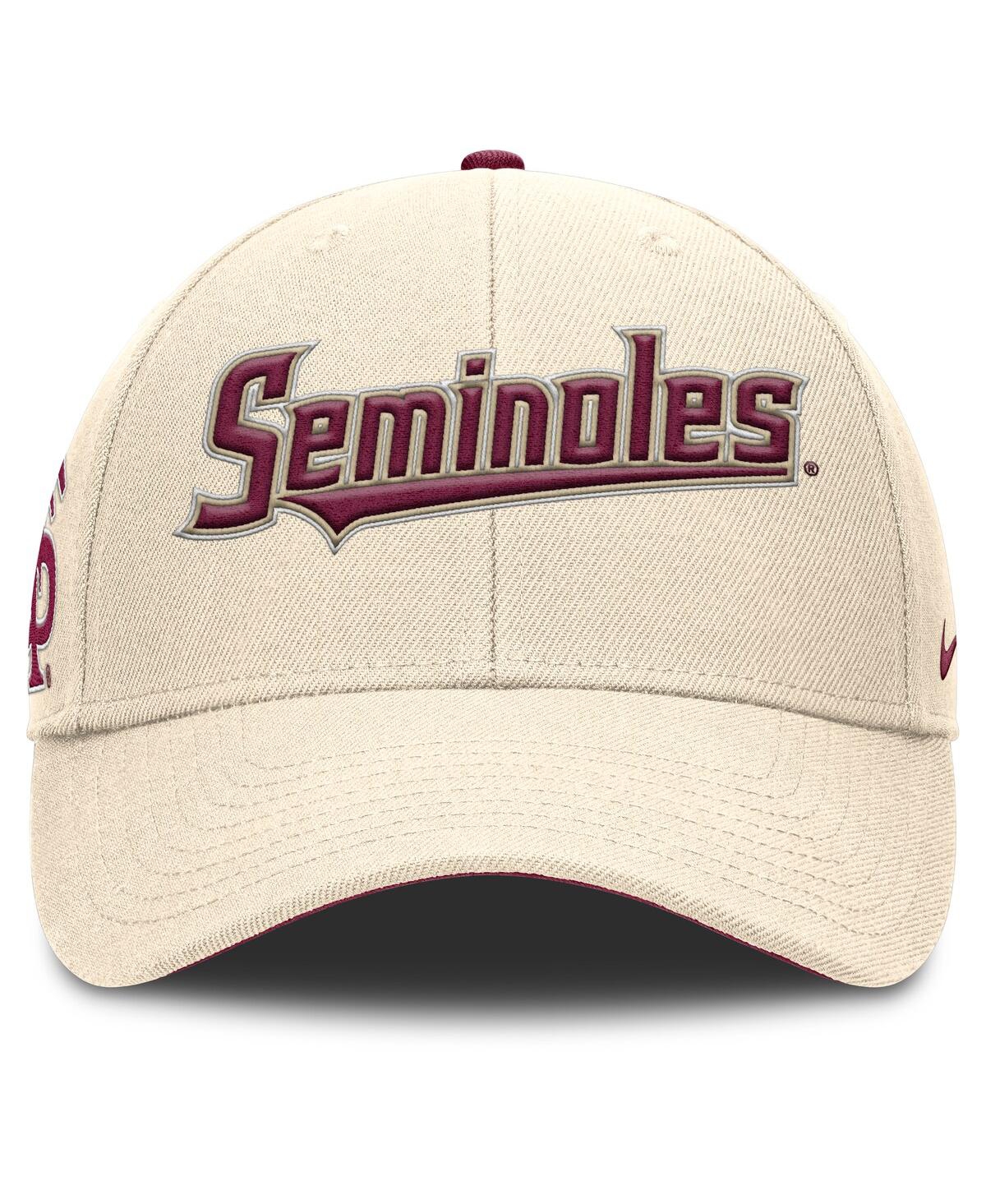 Nike Florida State Seminoles Primetime Rise  Men's College Adjustable Hat In Natural