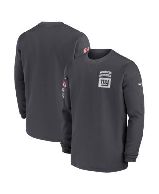 Nike - Men's Anthracite New York Giants Salute To Service Edge Lockup Long Sleeve T-Shirt