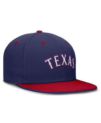 Men's Blue/Red Texas Rangers True Primetime Two-Tone Performance Fitted Hat
