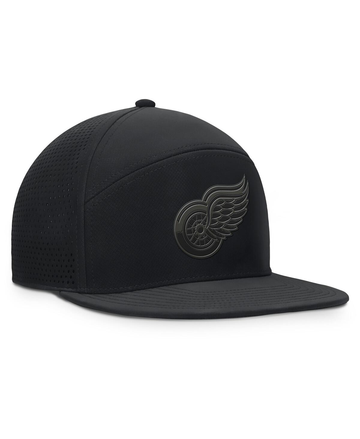 Fanatics Men's Black Detroit Red Wings Front Office Adjustable Hat In Black