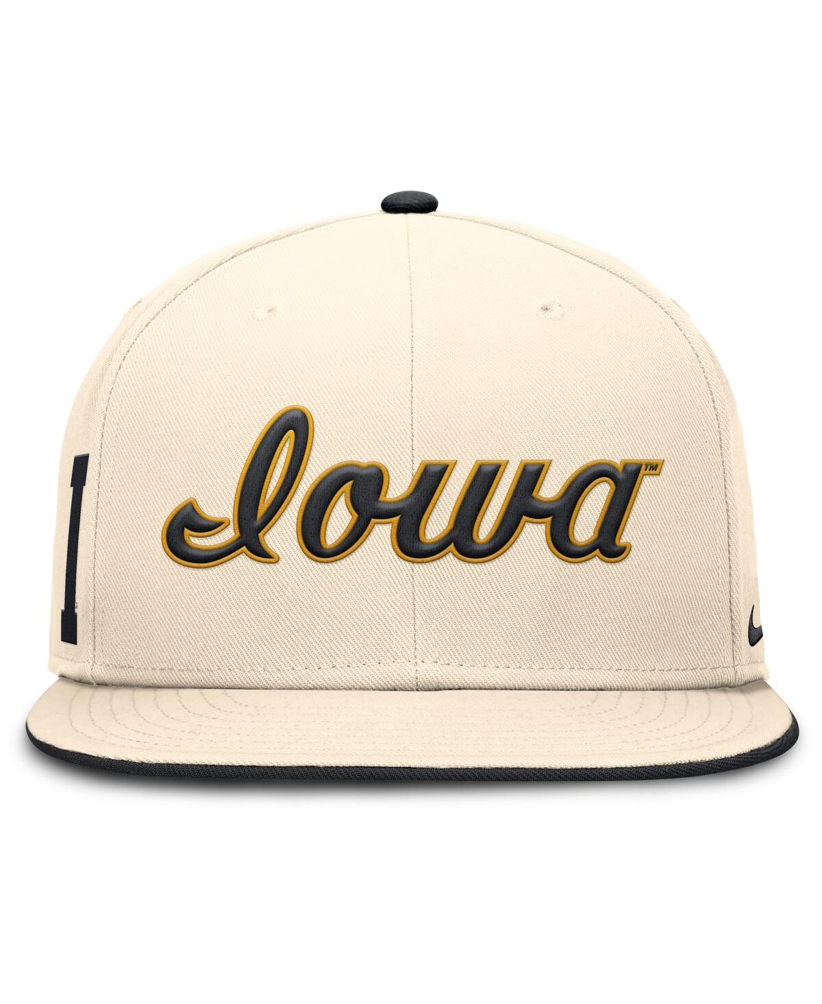 Nike Men's Natural Iowa Hawkeyes Primetime True Performance Fitted Hat In Natural