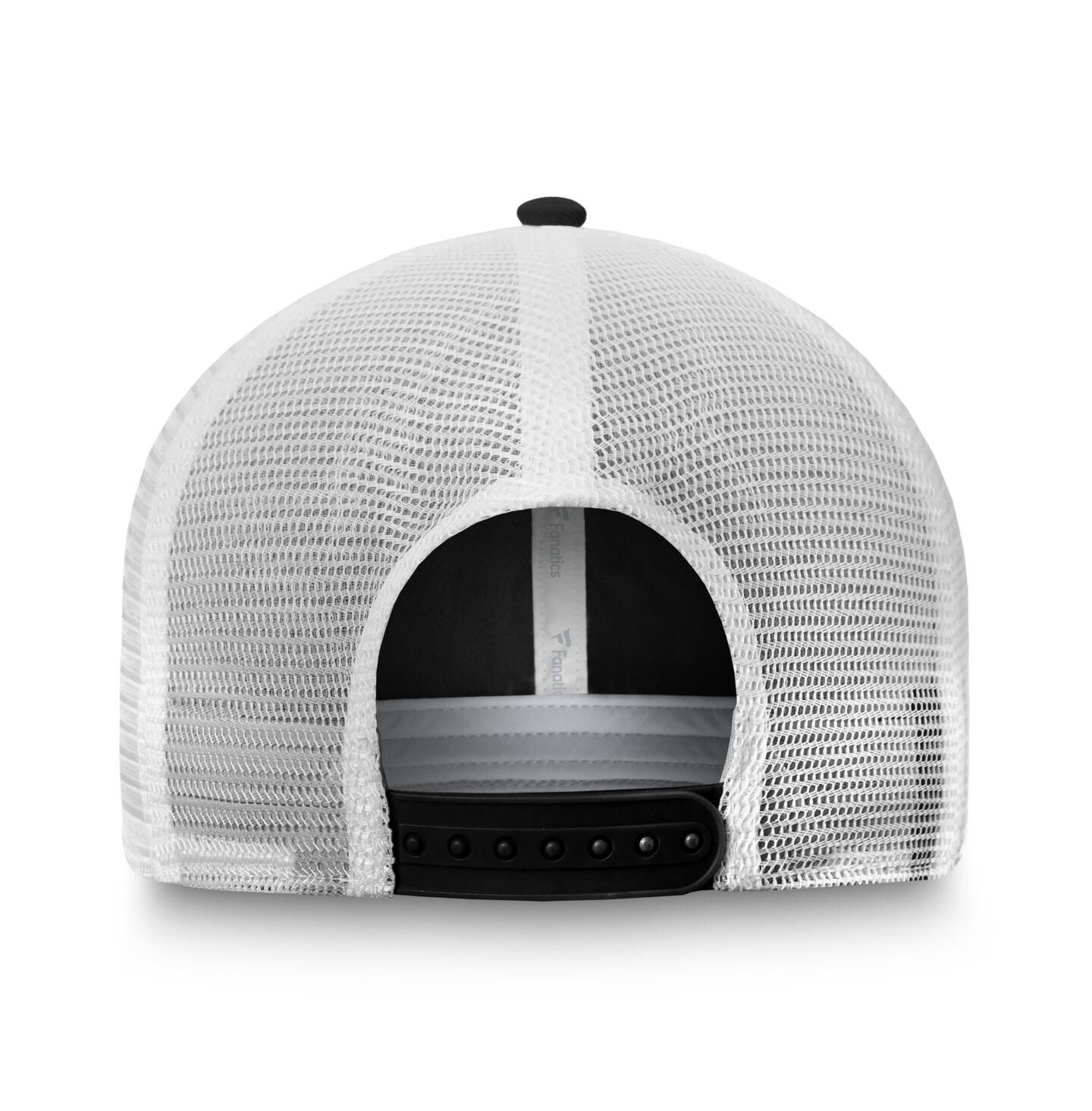 Мужская кепка Fanatics Black/White Pittsburgh Penguins Core Primary Logo Trucker Adjustable Hat — фото 2