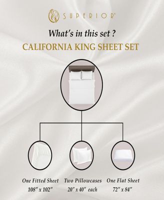 Egyptian Cotton 530 Thread Count Solid Deep Pocket Sheet Set, California King