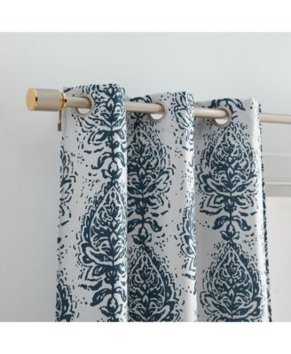 Raja Boho Print Blackout Window Curtain Panel, Set of 2
