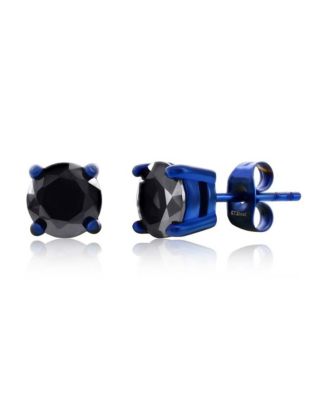 Stainless Steel, Round CZ Studs