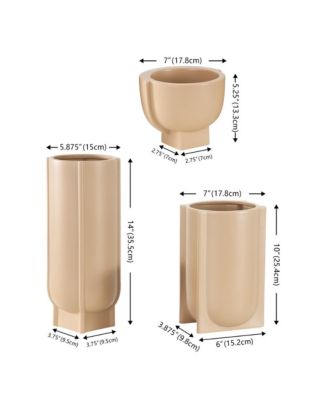 Monaco Ceramic Matte Vase Set3