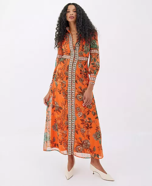 women's raishma aspen orange dress