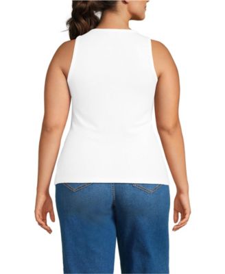 Plus Size Drapey Rib Skimming Tank Top
