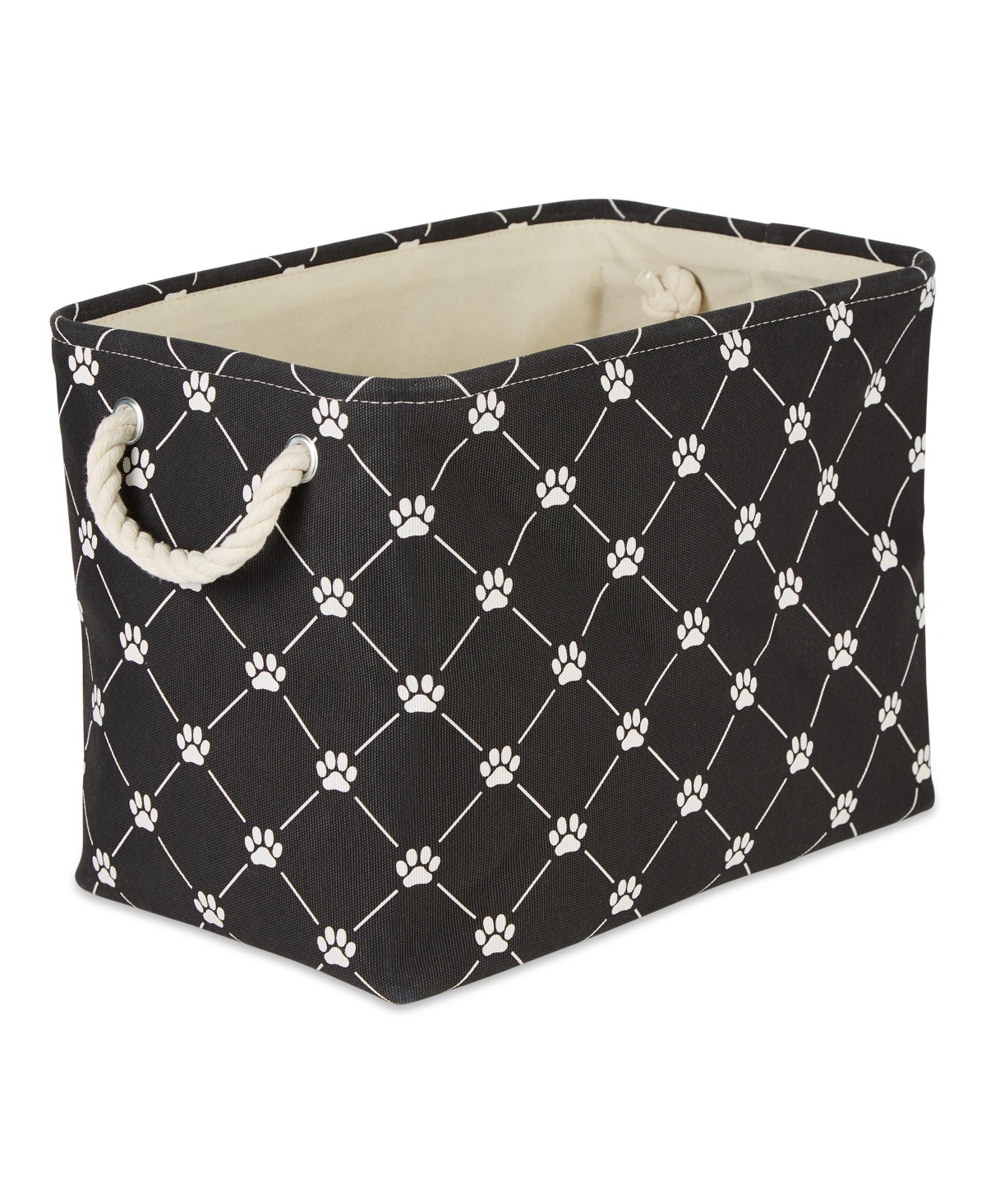 Collapsible Pet Storage Bin Trellis Paw Print - Taupe