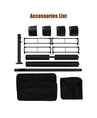 15ft Rectangular Double-Sided Solar LED Outdoor Patio Market Umbrella with Base Included