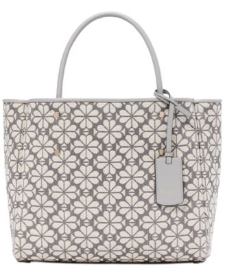 Flower Jacquard Tote Bag 