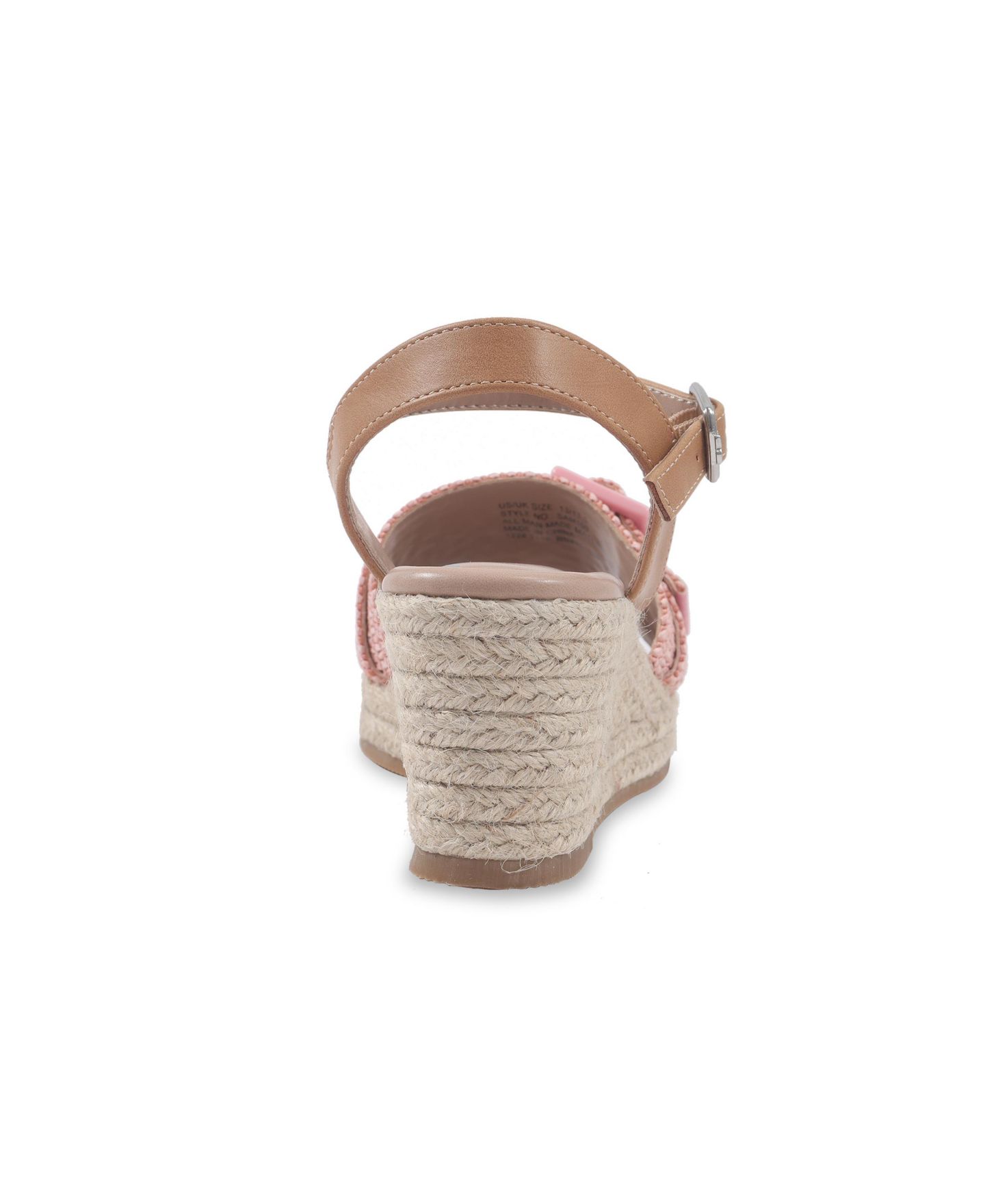 Сандалии Sam Edelman Lucia Buckle Espadrille Wedge Sandals для девочек, цвет: Розовый — фото 6