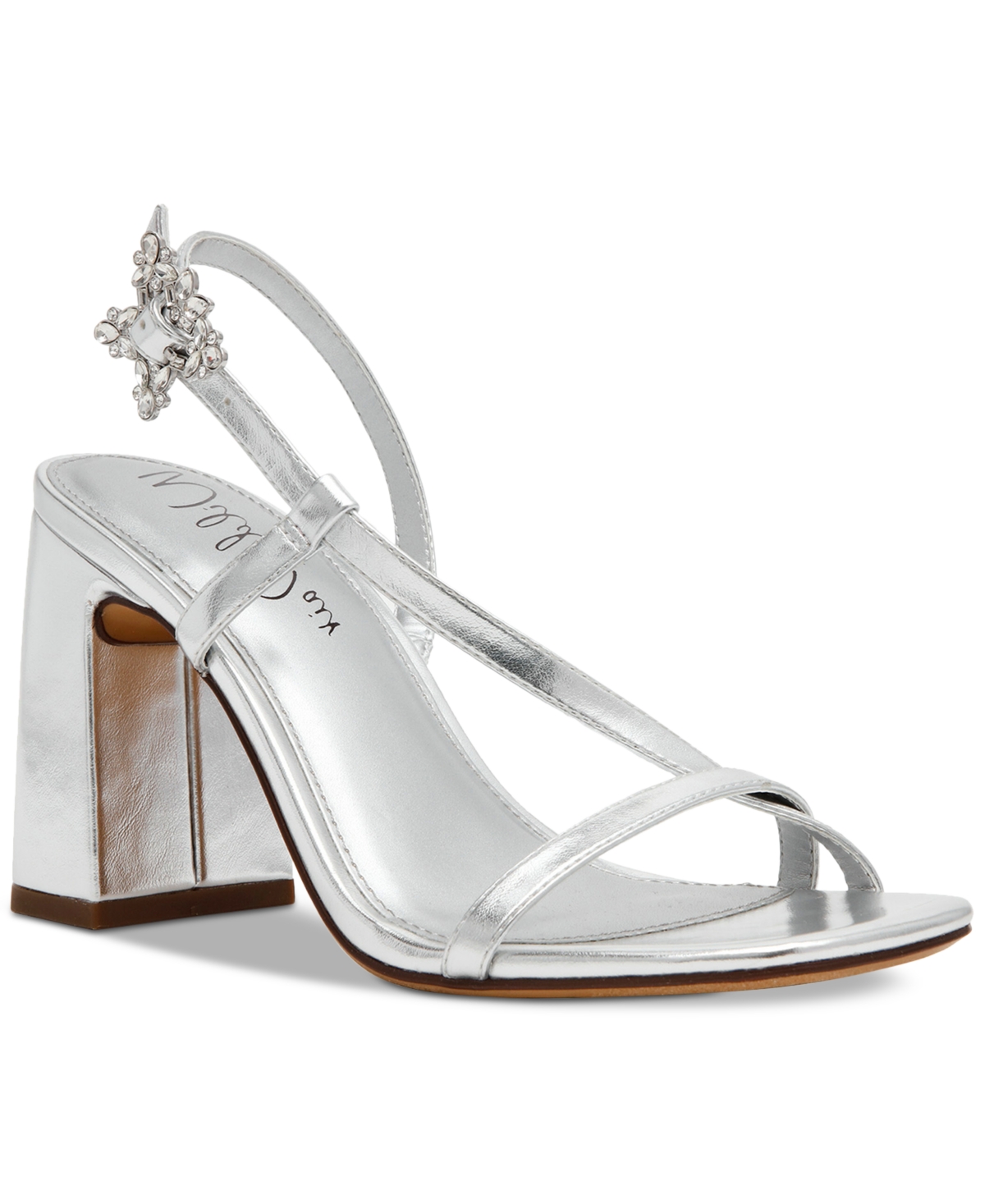 Wild Pair Viollett Strappy Dress Sandals, Exclusively At Macy's In Silver Smooth