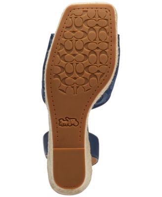 Women's Suede Espadrille Wedge Sandals