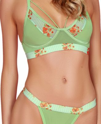 Women's 2 PC Jacquard Bra and Panty Lingerie Set