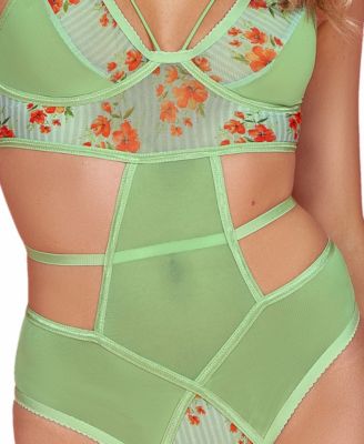 Women's 1PC Floral Embroidered Bodysuit Lingerie