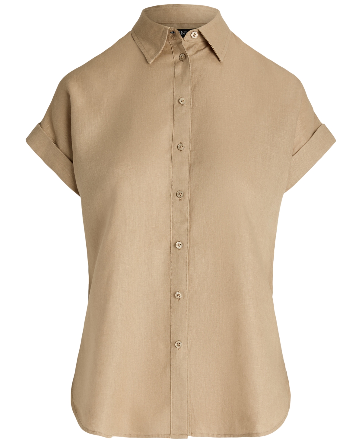 RALPH LAUREN DOLMAN-SLEEVE 100% LINEN SHIRT, REGULAR & PETITE 