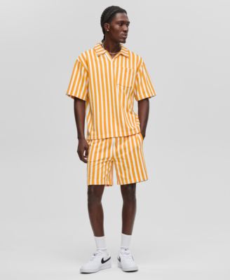 Mens Relaxed Fit Vertical Stripe Terry Shirt Shorts Exclusively At Macys