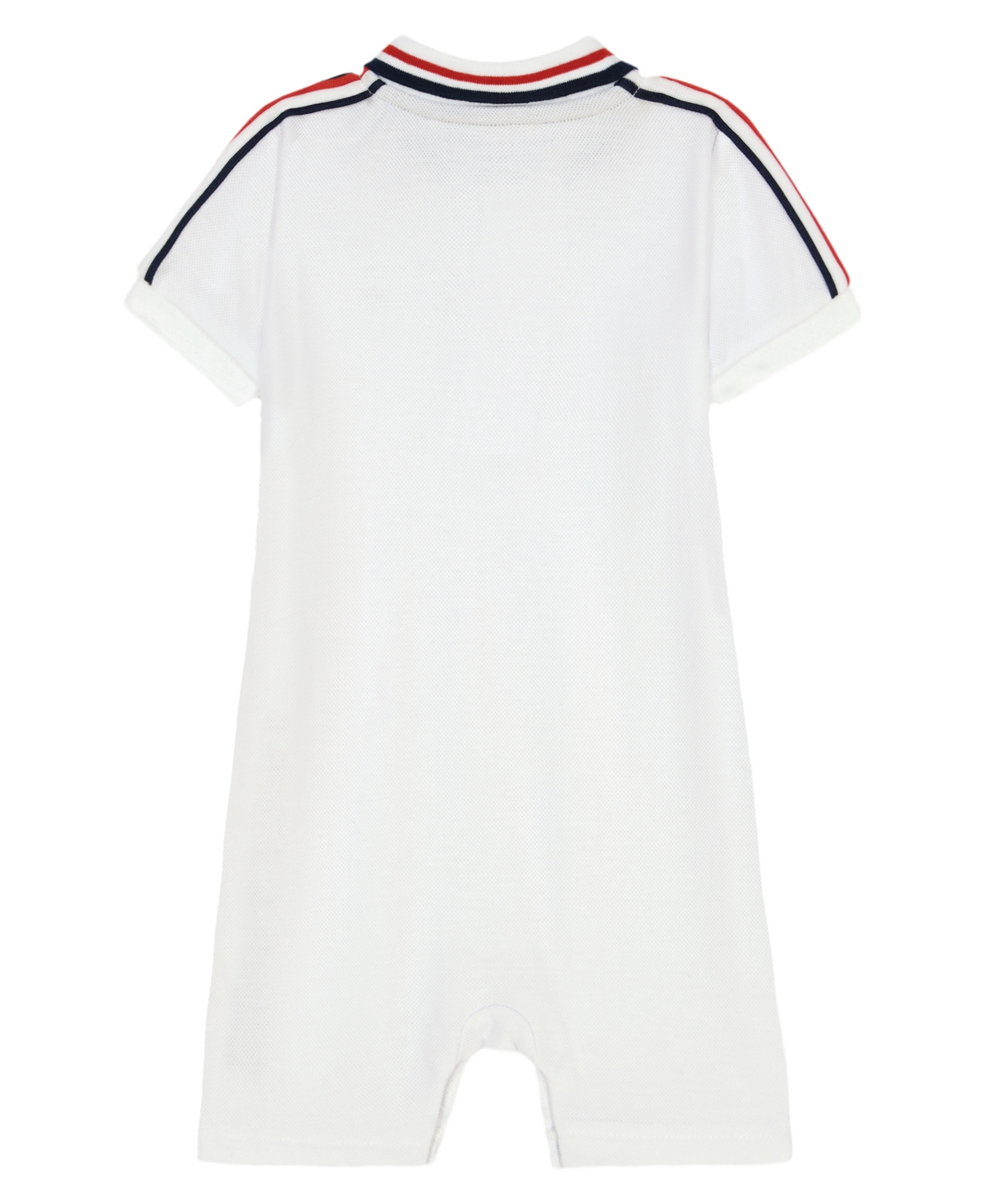 Tommy Hilfiger Baby Boys Pique Short Sleeve Signature Polo Bodysuit In Bright White