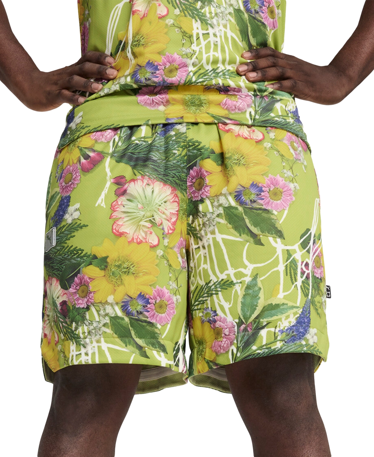 Puma Men's Dunked In Florals Regular-fit Reversible 8" Mesh Basketball Shorts