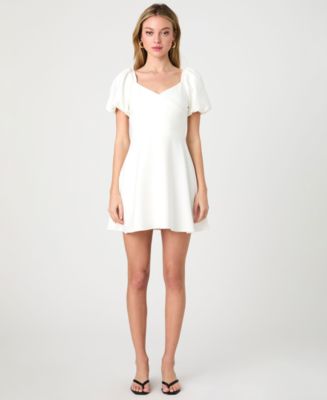 French Connection Women's Whisper Puff-Sleeve Mini Dress - Macy's