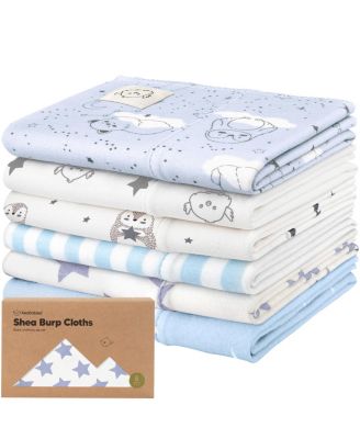 6pk Shea Baby Burp Cloths for Baby Boys and Girls, Burping Cloths for Babies, Newborn