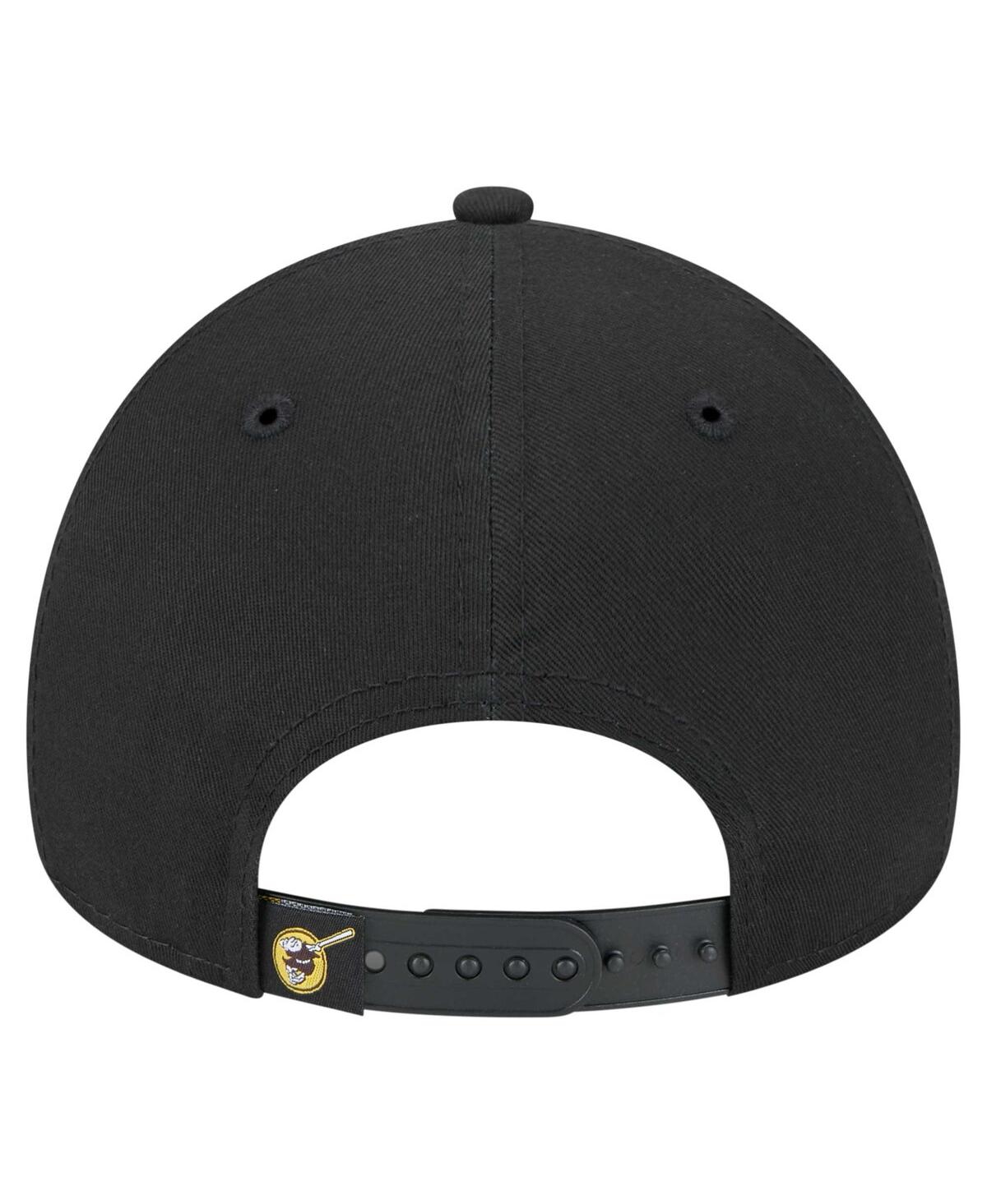 New Era Men's Black San Diego Padres 9forty A-frame Adjustable Hat In Black