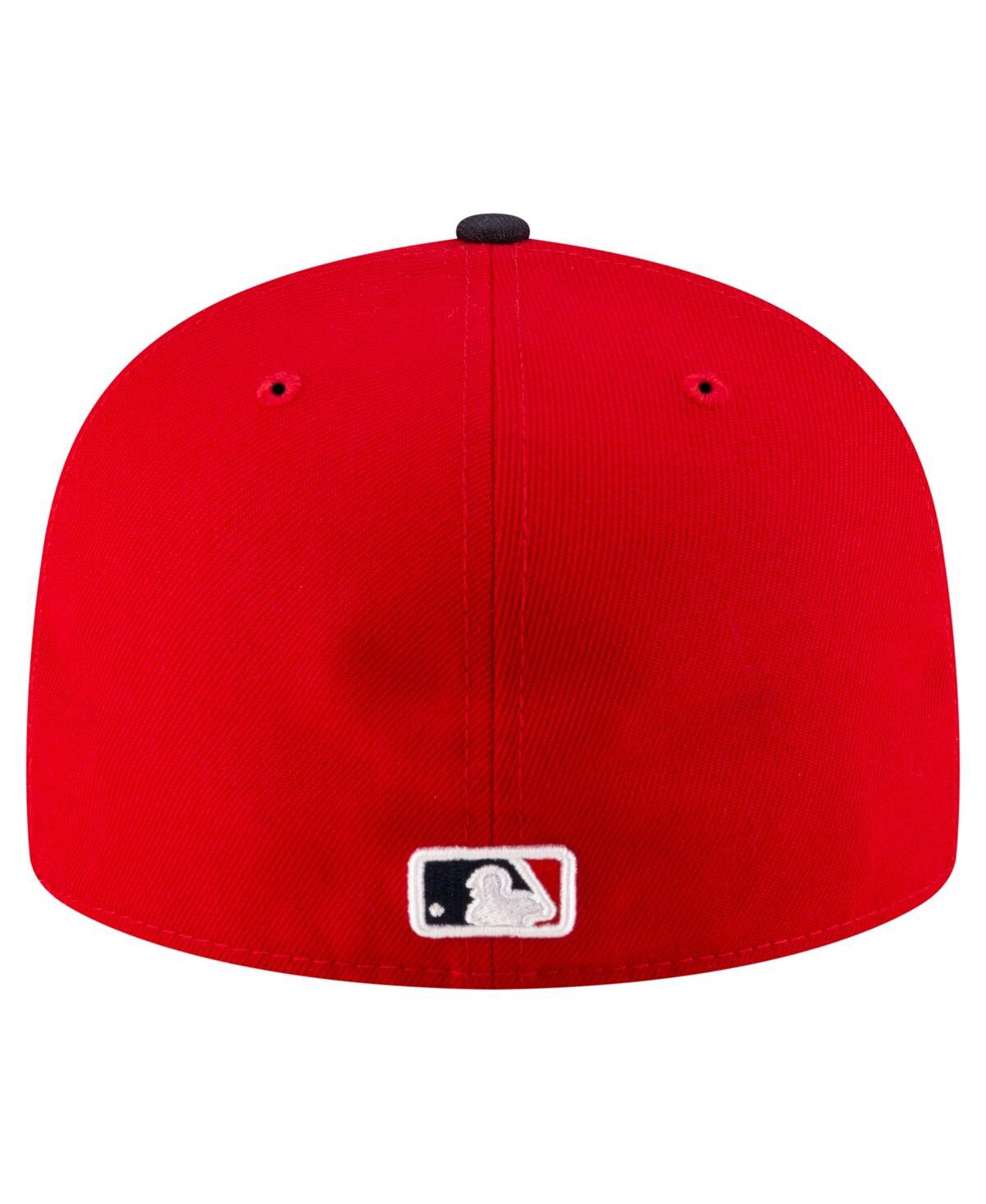 NEW ERA MEN'S RED/BLACK CLEVELAND GUARDIANS AUTHENTIC COLLECTION ON FIELD 59FIFTY FITTED HAT 