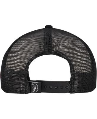 Men's Black Boston Red Sox Retro Bold A-Frame Trucker 9FORTY Adjustable Hat