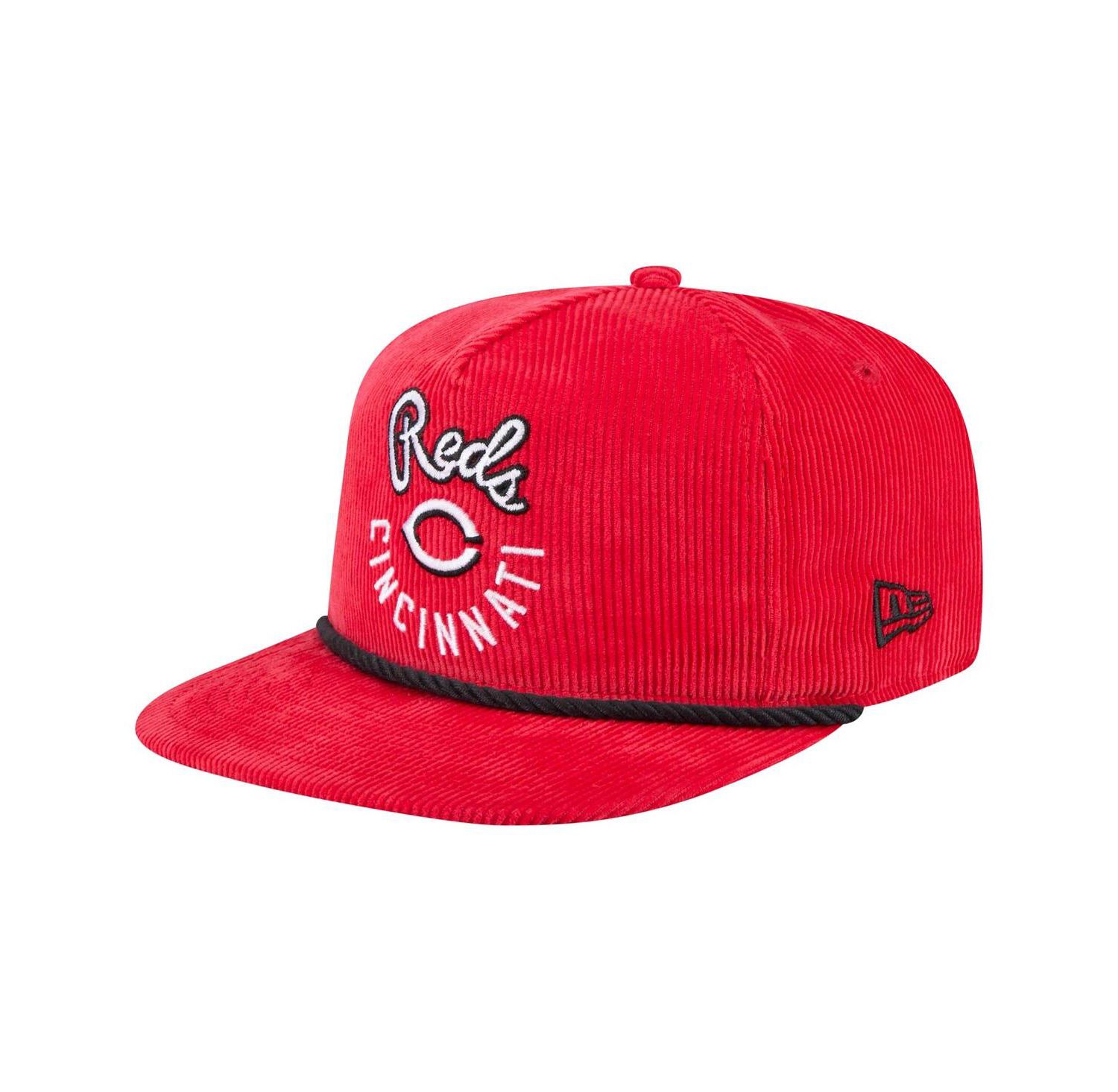 Men's Red Cincinnati Reds Full Circle Corduroy Golfer Adjustable Hat