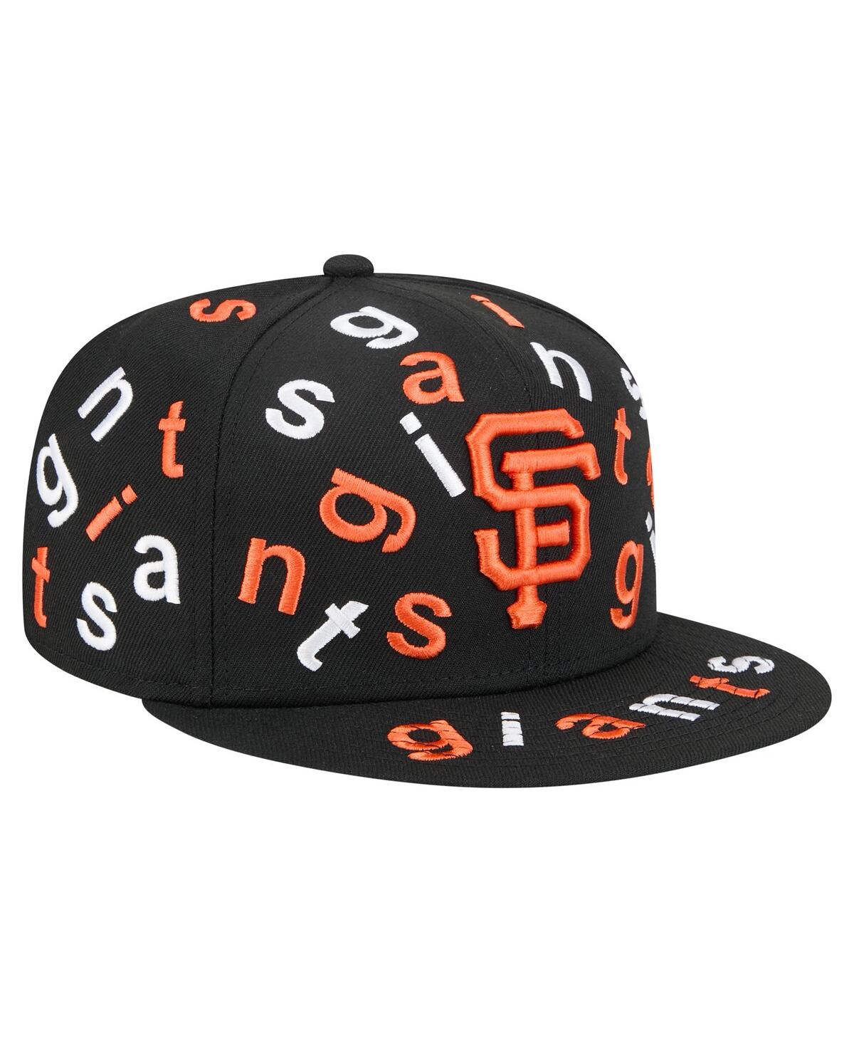 Shop New Era Men's Black San Francisco Giants Team Confetti 59fifty Fitted Hat