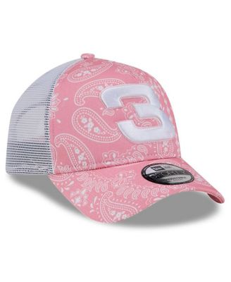 Men's Pink Austin Dillon 9FORTY A-Frame Trucker Paisley Adjustable Hat