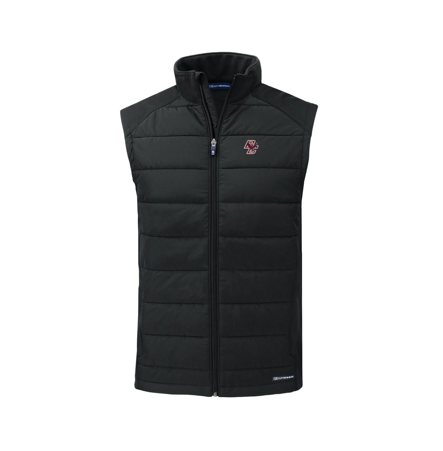 Мужской жилет Cutter & Buck Black Boston College Eagles Evoke Hybrid Eco Softshell Full-Zip Vest — фото 3