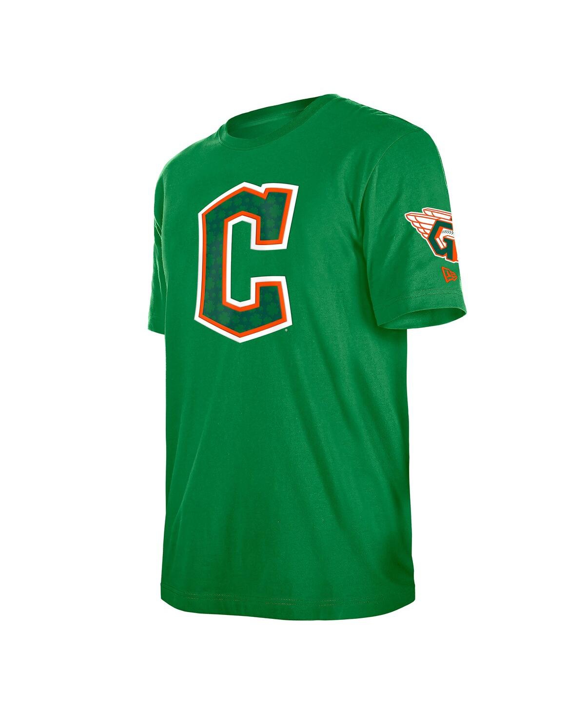 NEW ERA MEN'S KELLY GREEN CLEVELAND GUARDIANS ST. PATRICK'S DAY SHAMROCK FILL T-SHIRT 