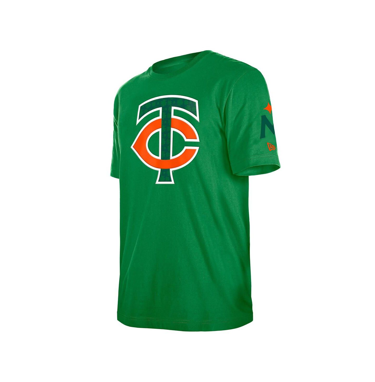 Мужская футболка New Era Kelly Green Minnesota Twins St. Patrick's Day Shamrock Fill — фото 3