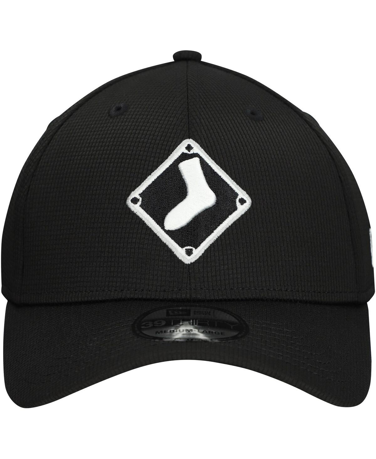 New Era Men's Black Chicago White Sox Batting Practice 39THIRTY Flex Hat