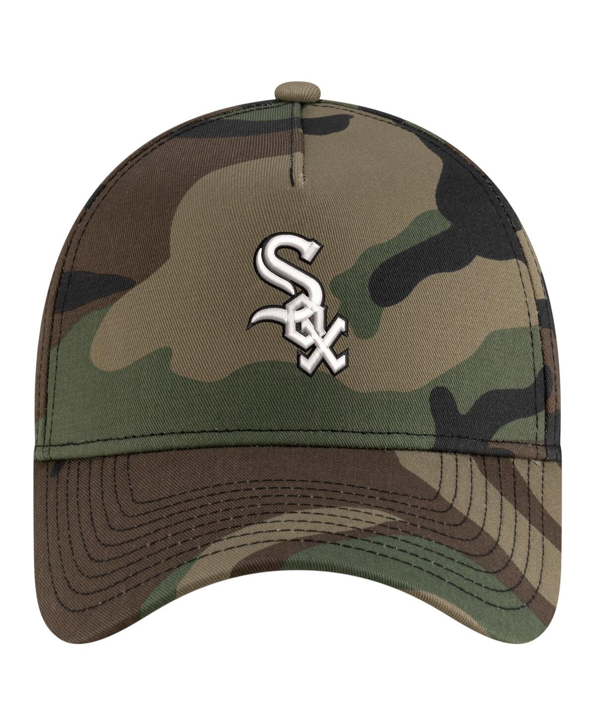 New Era Men's Camo Chicago White Sox Woodland Team Pop 9forty A-frame Adjustable Hat In Camo