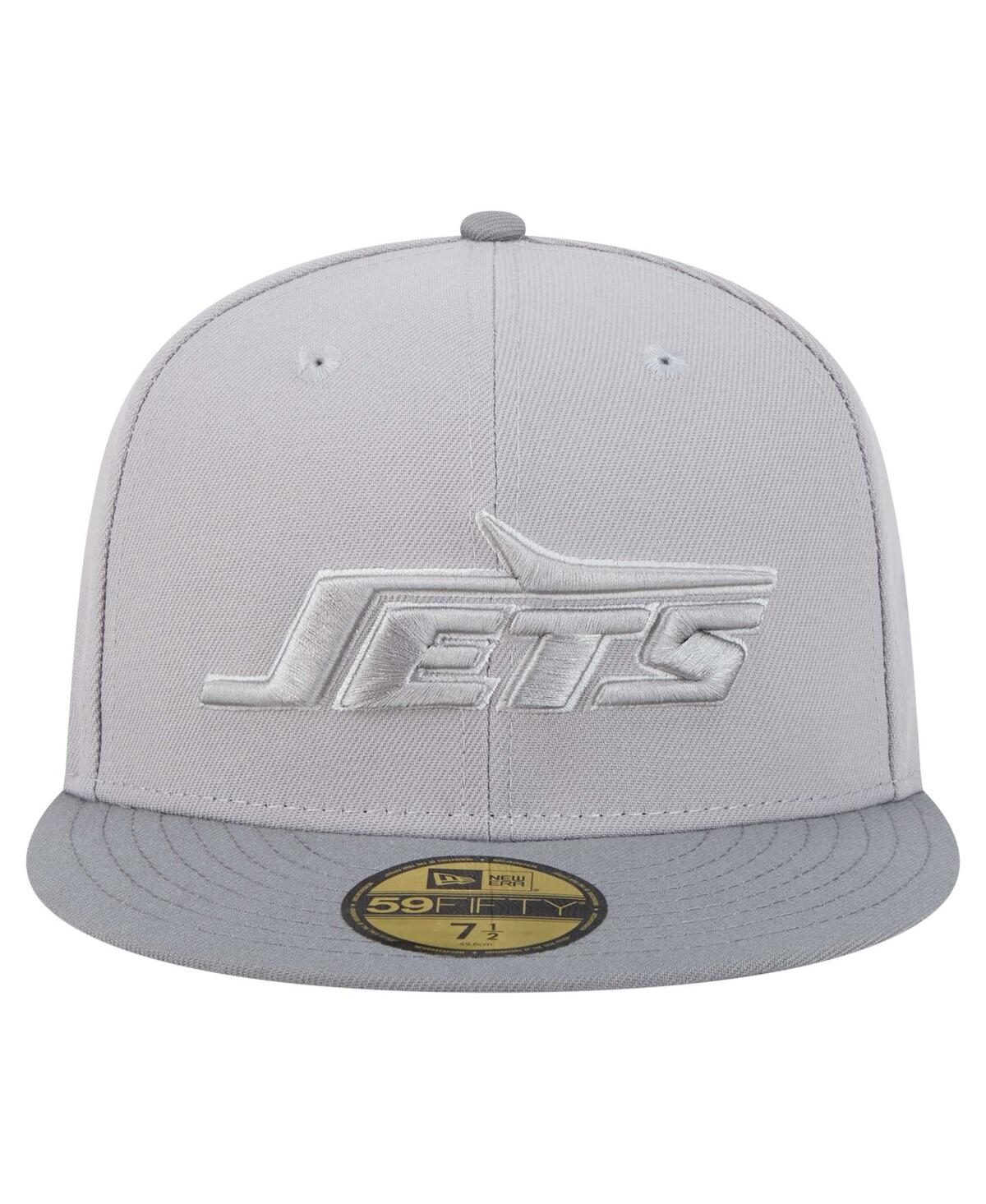 New Era Men's Gray/Graphite York Jets Iron Cloud 59FIFTY Fitted Hat