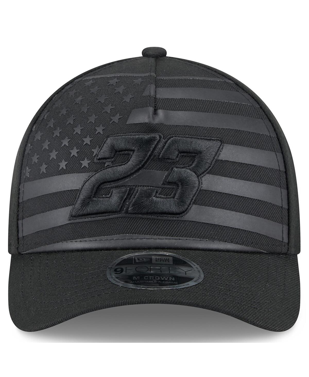 New Era Men's Black Bubba Wallace American Flag 9forty M-crown A-frame Adjustable Hat In Black