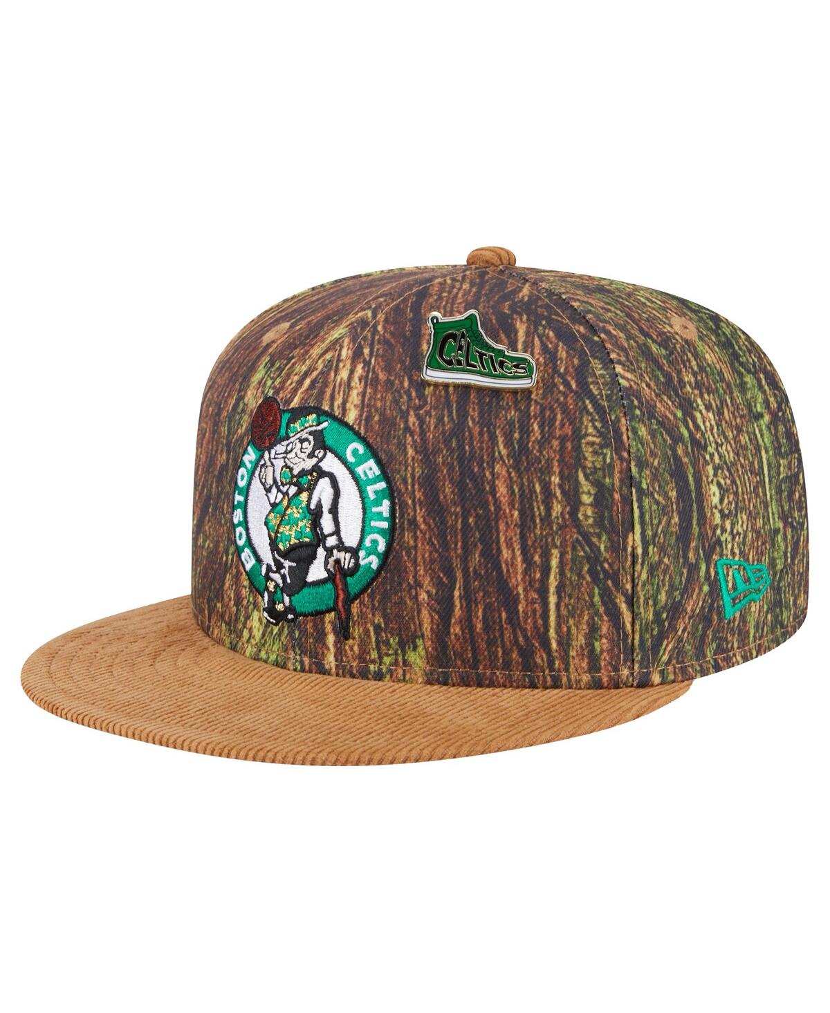 Men's Camo Boston Celtics Victory Grove Forest Sneaker Pin 9FIFTY Snapback Hat - Camo