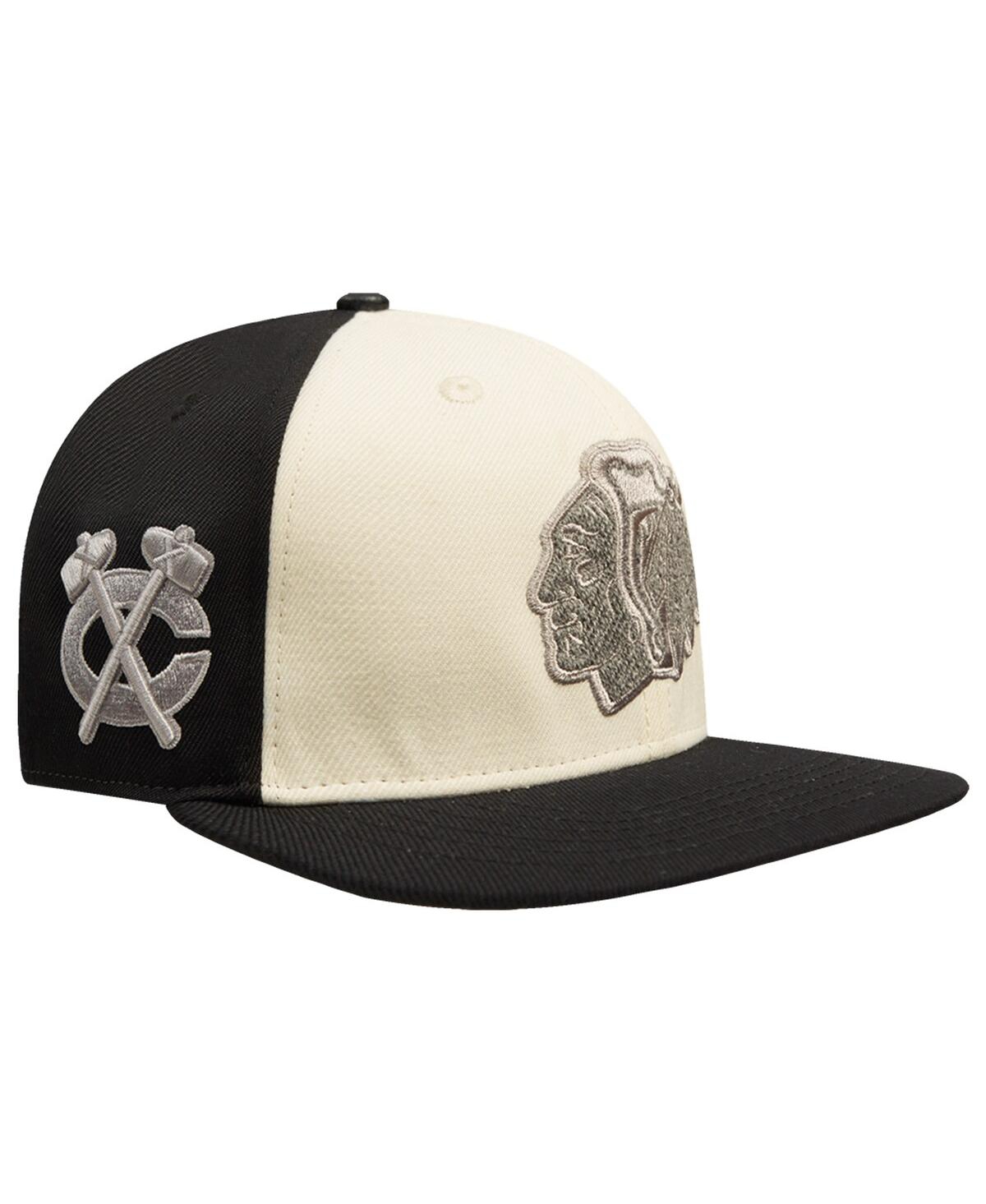 Shop Pro Standard Men'sâ Cream Chicago Blackhawks French Terry Snapback Hat