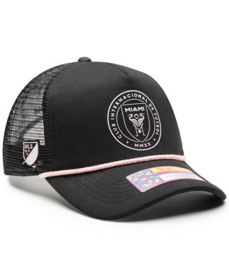 Fan Ink - Men's and Women's Black Inter Miami CF Atmosphere Adjustable Trucker Hat