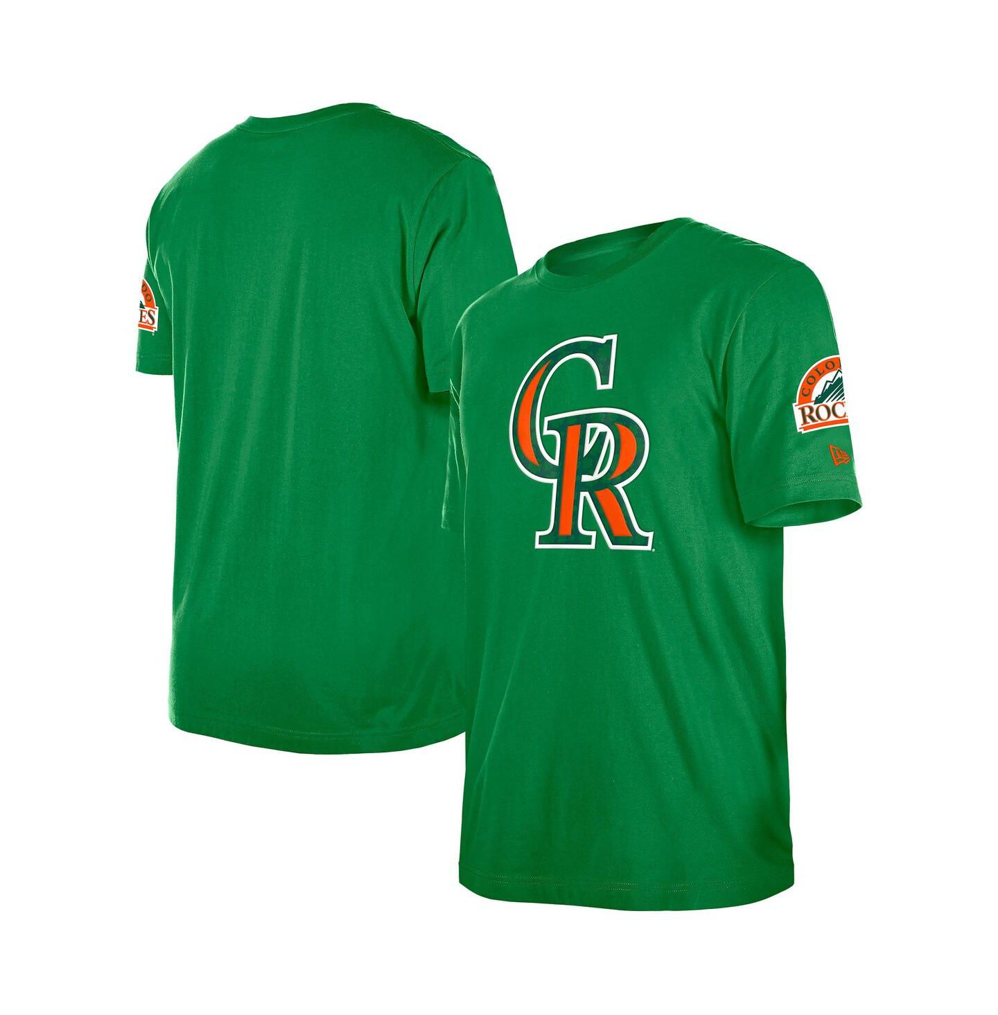 Мужская футболка New Era Kelly Green Colorado Rockies St. Patrick's Day Shamrock Fill — фото 1