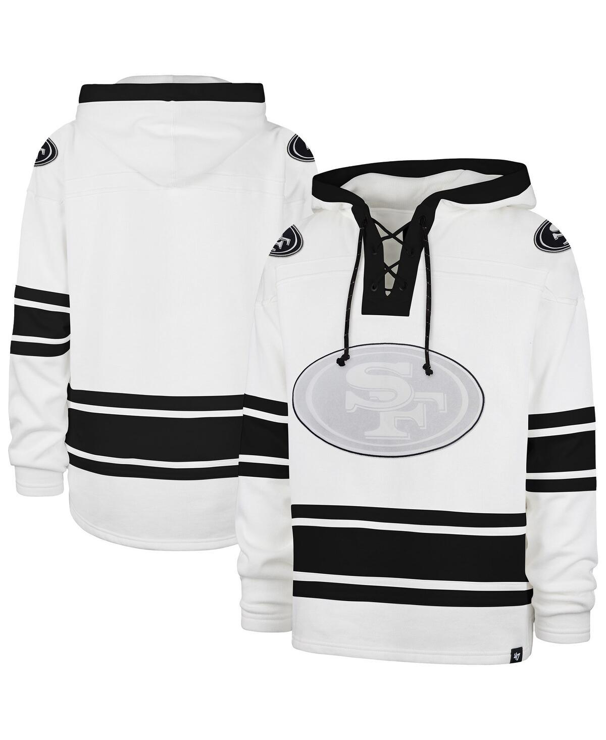 Men's White San Francisco 49ers After Image Superior Lacer with Hood Sweatshirt - White