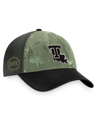 Top of the World - Men's Hunter Green/Gray Louisiana Tech Bulldogs OHT Military Appreciation Unit Trucker Adjustable Hat