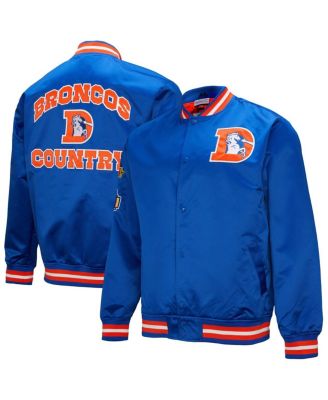 Mitchell & Ness - Men's Royal Denver Broncos Double Down Satin Full-Snap Jacket