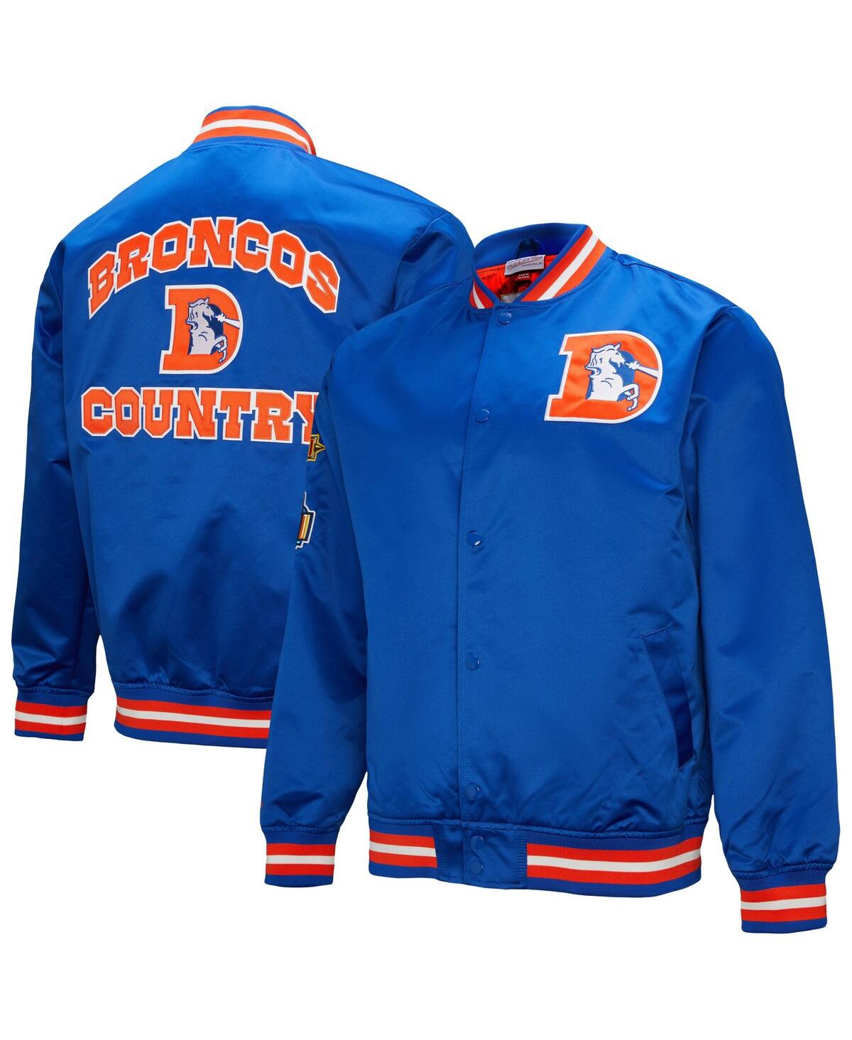 Men's Royal Denver Broncos Double Down Satin Full-Snap Jacket - Royal