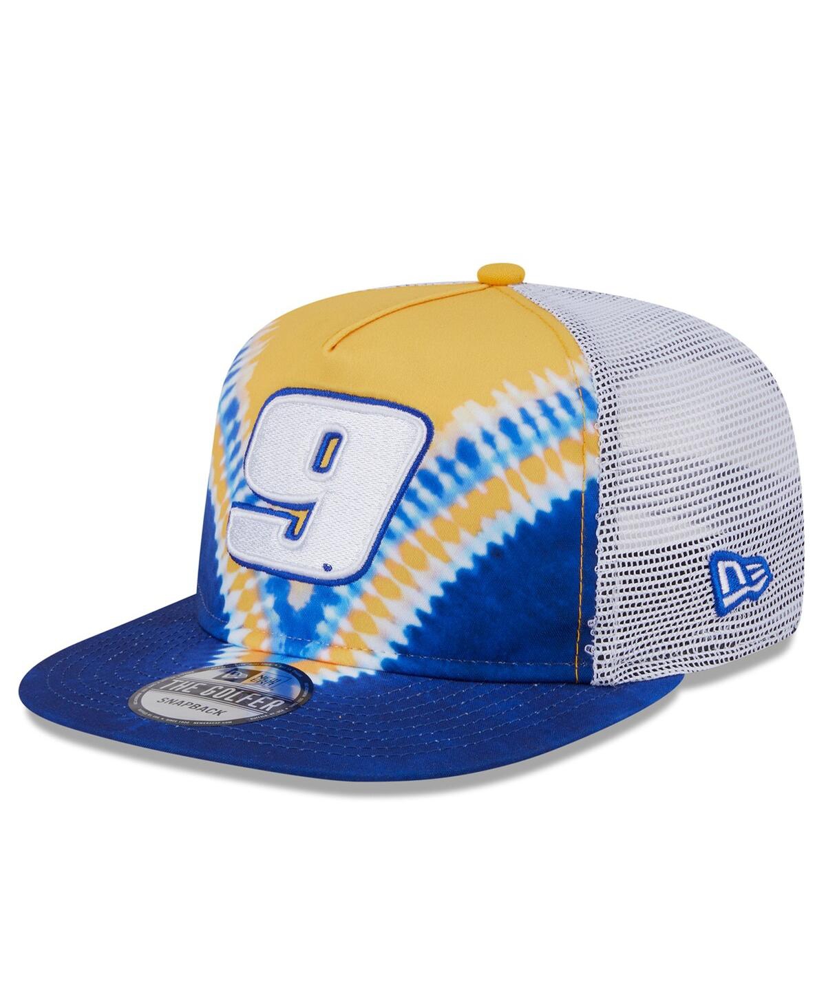 NEW ERA MEN'S BLUE CHASE ELLIOTT GOLFER TIE-DYE SNAPBACK HAT 