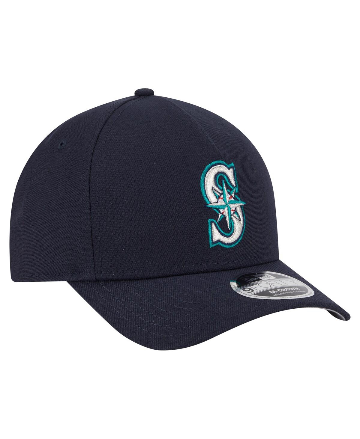 New Era Men's Navy Seattle Mariners 9forty M-crown Adjustable Hat In Navy