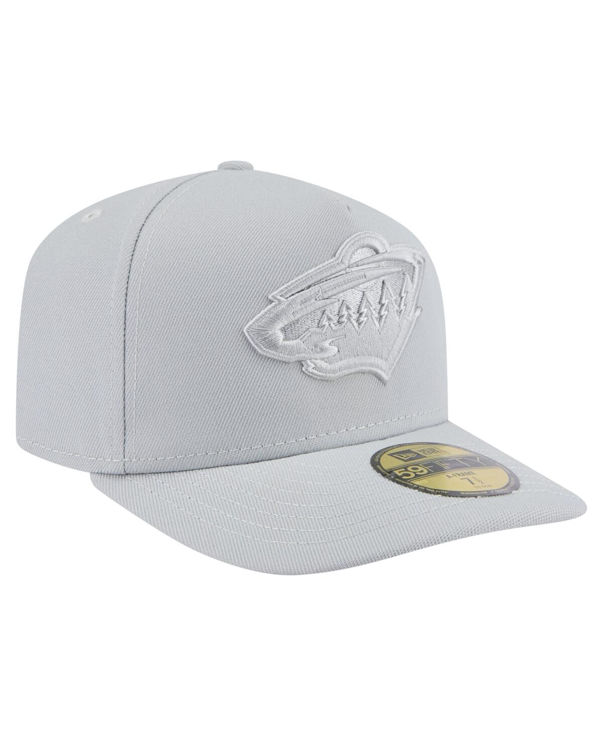 NEW ERA MEN'S GRAY MINNESOTA WILD COLOR PACK A-FRAME 59FIFTY FITTED HAT 